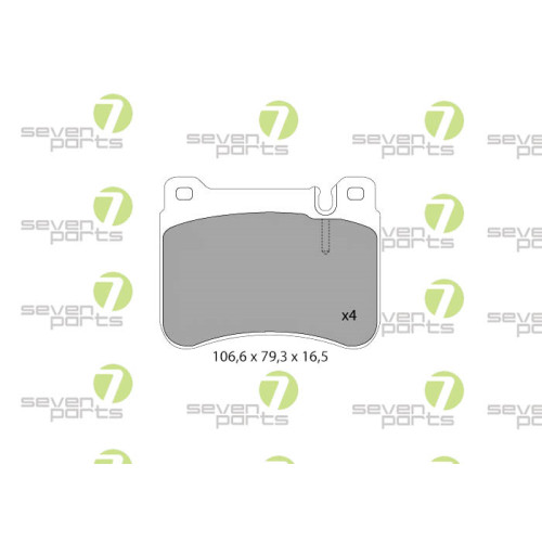 Plaquettes de frein Seven Parts SVP24860 contre les sifflements au freinage à disque