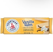 New Voortman Bakery Mini Cookies Baked Wafers Creme Natural VANILLA 10.6oz