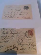 176 cartoline e biglietti postali storici (dal 1912 al 1940) + mutua infortuni 