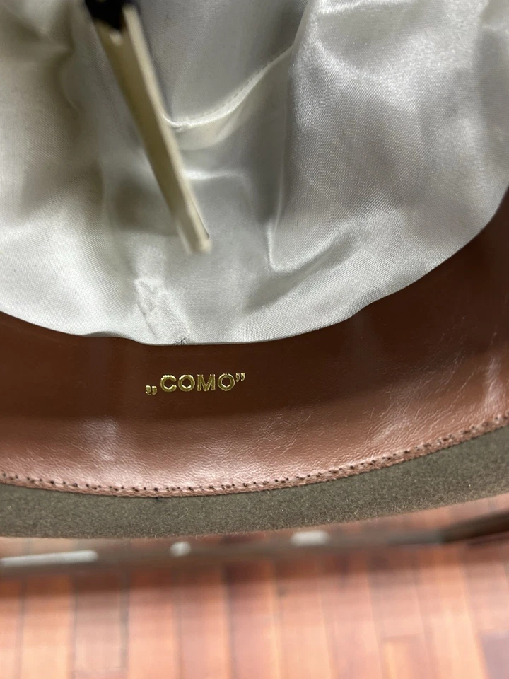 Borsalino Como Men's Taupe Fedora Hat Made In Italy Size 62 7 3/4 - Image 4 of 4