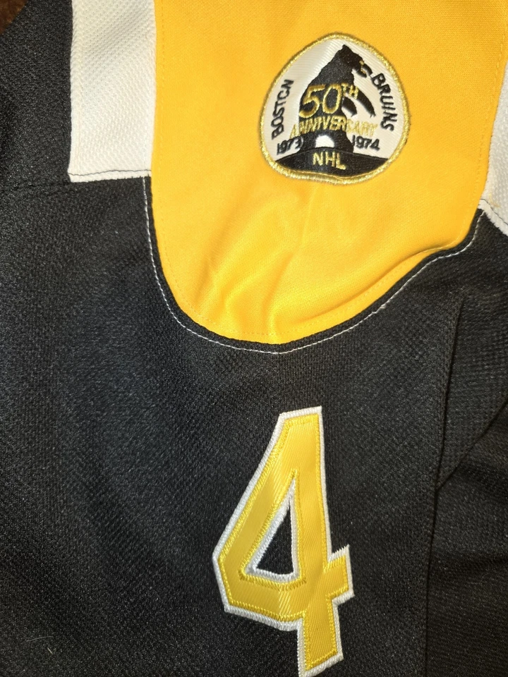 Camiseta deportiva CCM vintage de hockey de los Boston Bruins #4 Orr talla 50 Foto 4 de 4