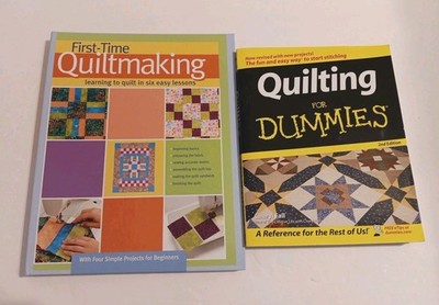 Lot of  2 Beginner Quiltmaking Books First-Time Quiltmaking/Quilting For Dummies