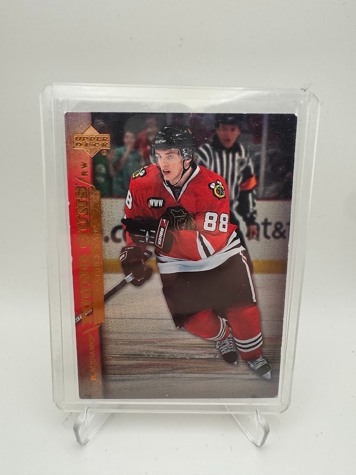 2007-08 Upper Deck Young Guns Patrick Kane #210 RC Rookie Card Decent Edge Wear
