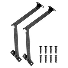 2Pcs 4.3" Folding Lid Support Hinges, Lift Up Stay Hinge with Screw Black Bronze