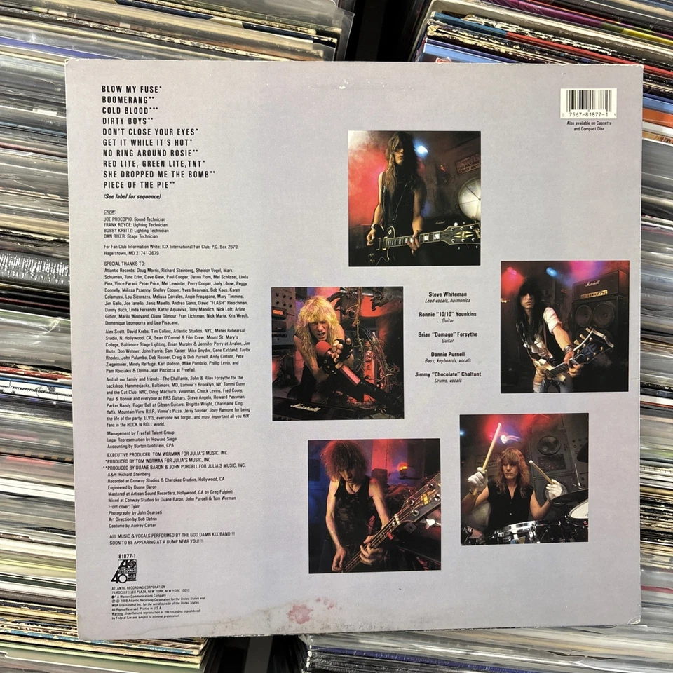 KIX - Blow My Fuse 1988 VINYL LP RECORD ALBUM Ultrasonic Cleaned - Image 2 of 4