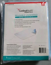 Cardinal Health ZRUP3672R Reusable Underpad Bed Pad in White, 36'' x 72'', NEW!