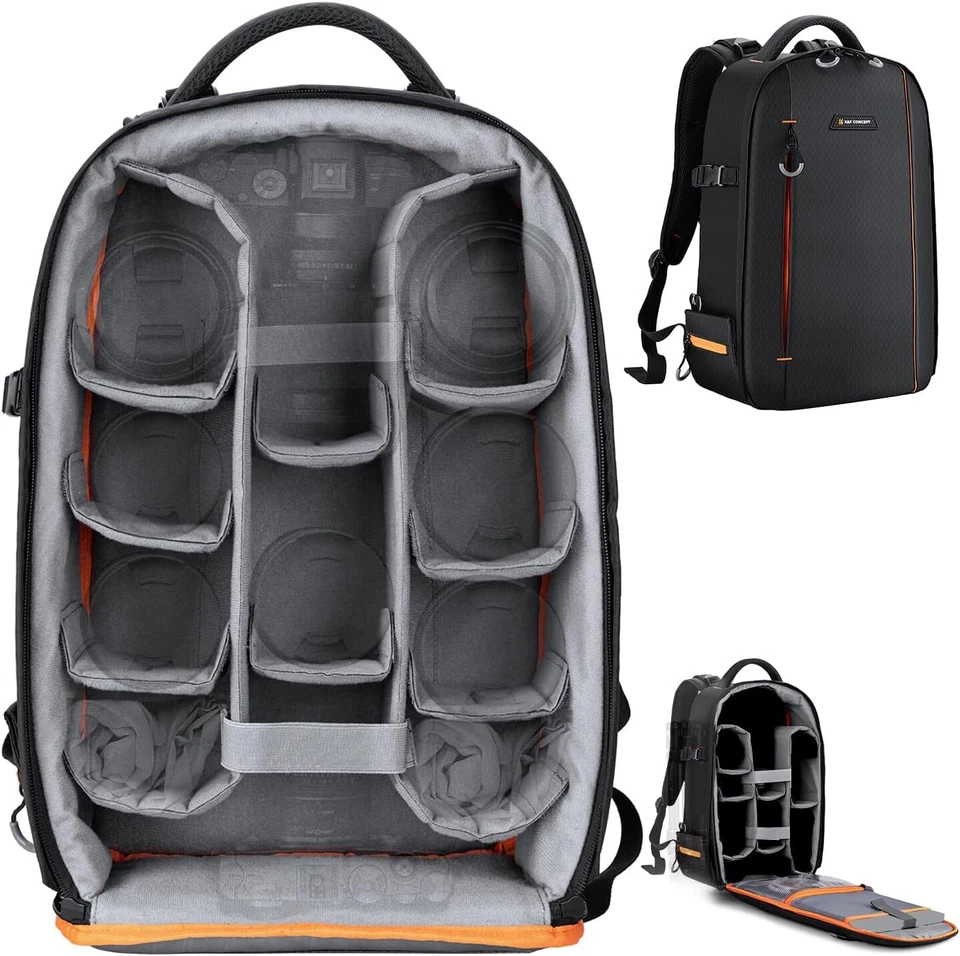K&F Concept Camera Backpack for Photographers with Movable Dividers Lightweight - Image 2 of 4