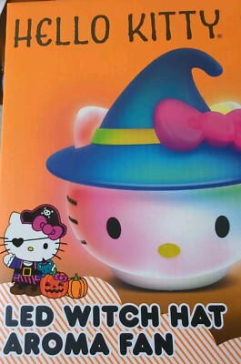 Hello Kitty Halloween LED Witch Hat Aroma Fan Multicolor Lighting NIB! HKDIFF08