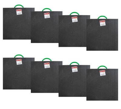 (8 Pack) Medium Outrigger Pad 24'' x 24''  1.5'' Black for Crane, Wrecker, Tow T...