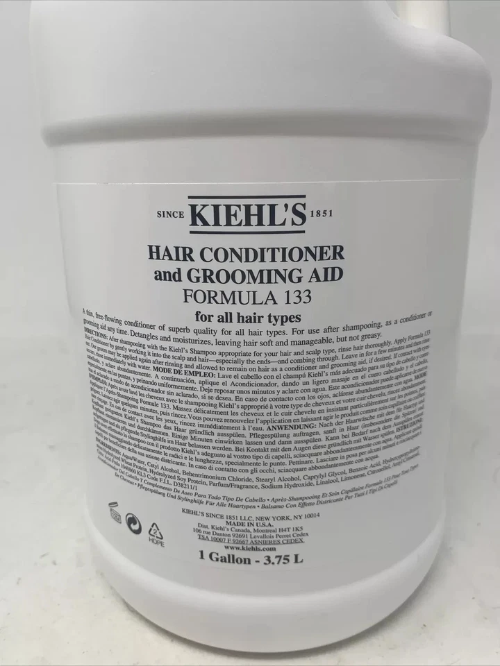 KIEHL'S Acondicionador de Cabello y Ayuda al Acicalamiento Fórmula 133 1 Galón (3,75 L) NUEVO Foto 2 de 3