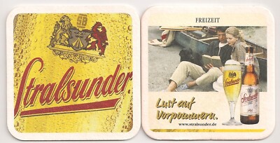 Stralsund beer - beer mat ''Lust for Western Pomerania - leisure''
