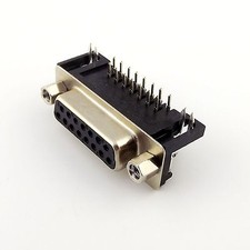 1pc VGA DB15 15 Pin D-SUB 2 Rows Female Right Angle PCB Solder Connector Adapter