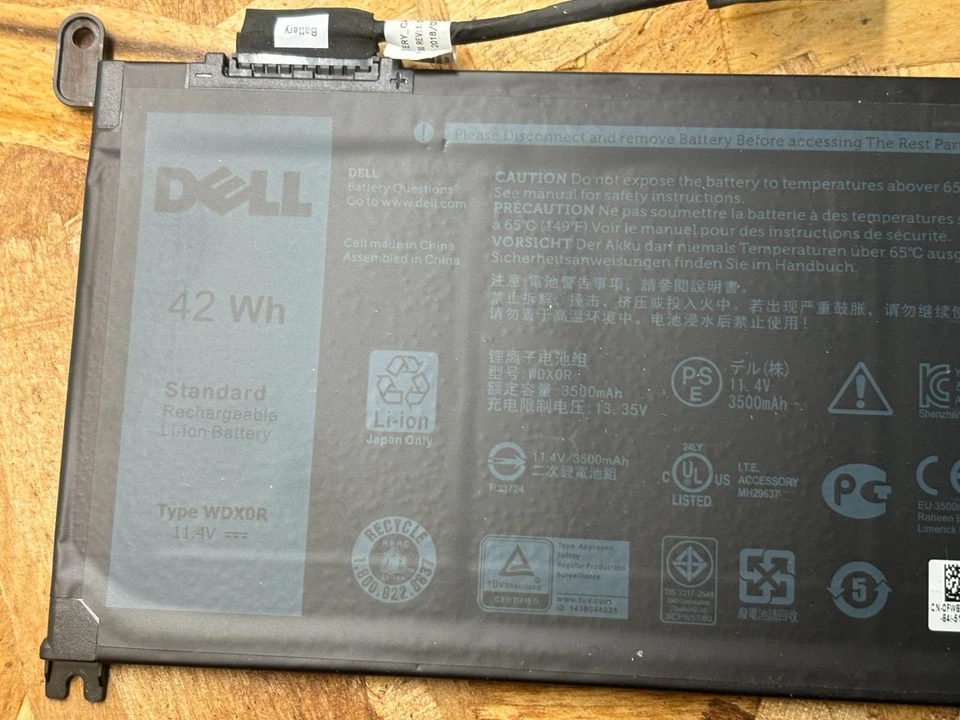 Dell OEM Inspiron 15 5565 / 15 7573 42Wh 3-cell Laptop Battery WDX0R Grade A lz - Image 2 of 4
