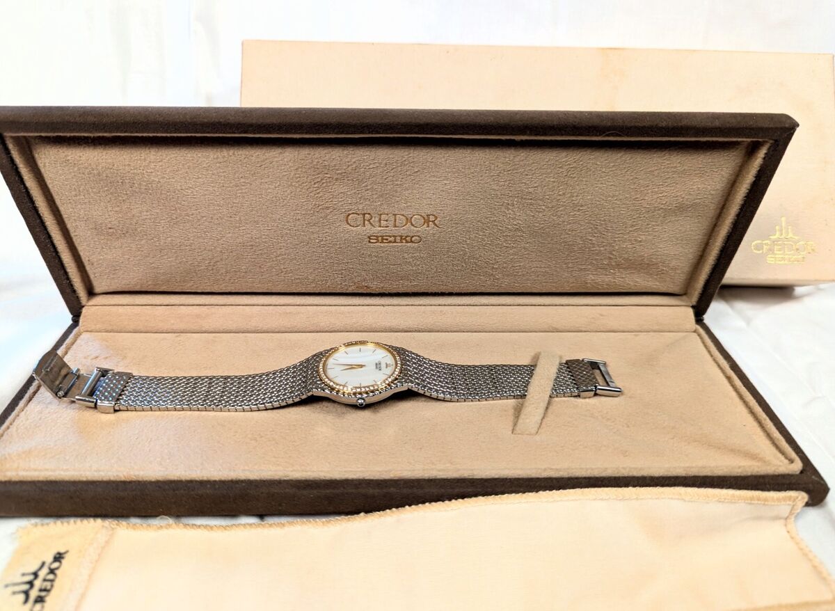 Men's Seiko Credor 8N70-6141 Diamond Bezel Yellow Gold 18k Men's Seiko Credor 8N70-6141 Diamond Bezel Yellow Gold 18k