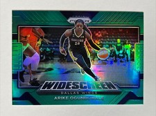 2022 Panini Prizm WNBA Widescreen Green Prizm #9 Arike Ogunbowale Dallas Wings