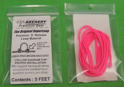 60'' PINK SuperLoop RELEASE NOCKING NOCK D LOOP ROPE Archery Bow FREE SHIPPING