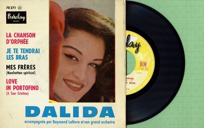 DALIDA / La Chanson D'Orphee / BARCLAY 70271 M Pressing France 1959 EP 45rp VG+