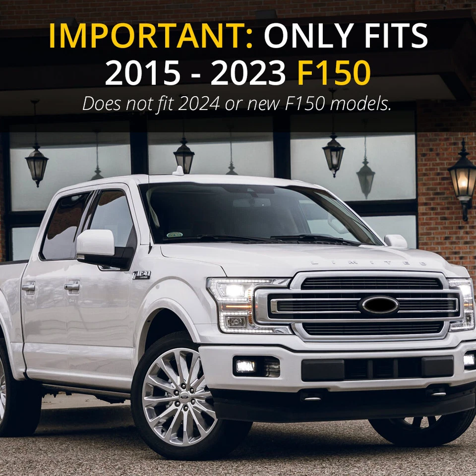 BocaDecals 2015-2023 Ford F150 Emblem Overlay Insert Decals (SET OF 2) - Image 2 of 4