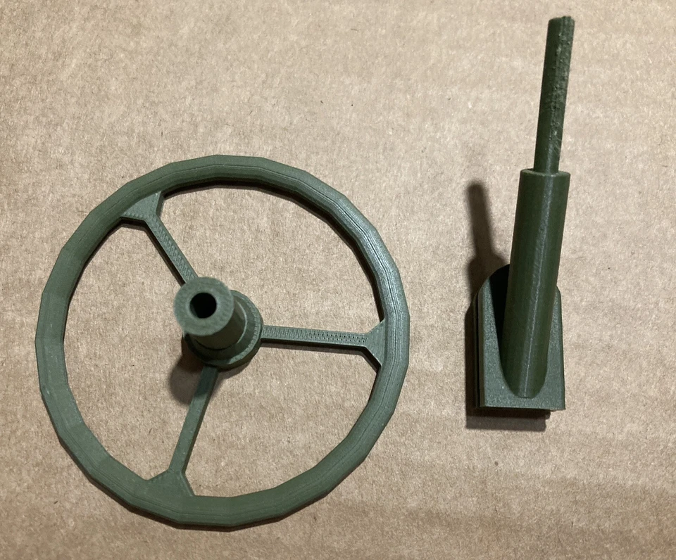 Руль и стержень для джипа GI Joe Jeep 7000 Repro Qty 1 с 3D-печатью Hasbro 12 дюймов - Изображение 3 из 4