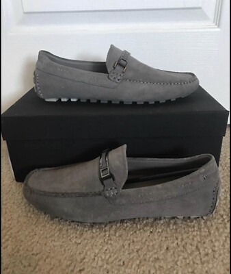 Brand new never worn Hugo Boss loafers. BOSS - Branded-hardware loafers in leather - Black main image 2