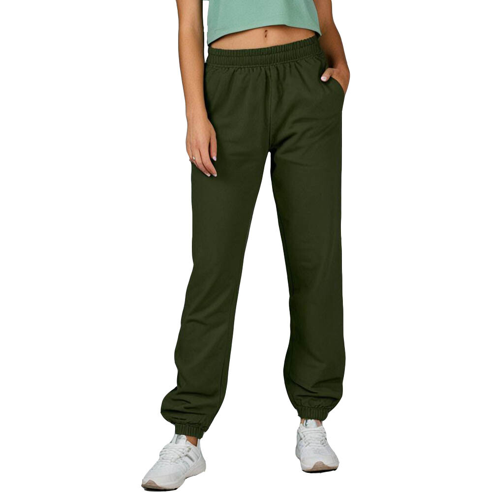 Womens Joggers UK Boohoo Track Bottoms Khaki Jog Pants Cotton