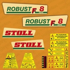 Stoll Ersatz-Aufkleber Set – Robust, Speed, ALN, ALS – für Traktor Anbaugeräte