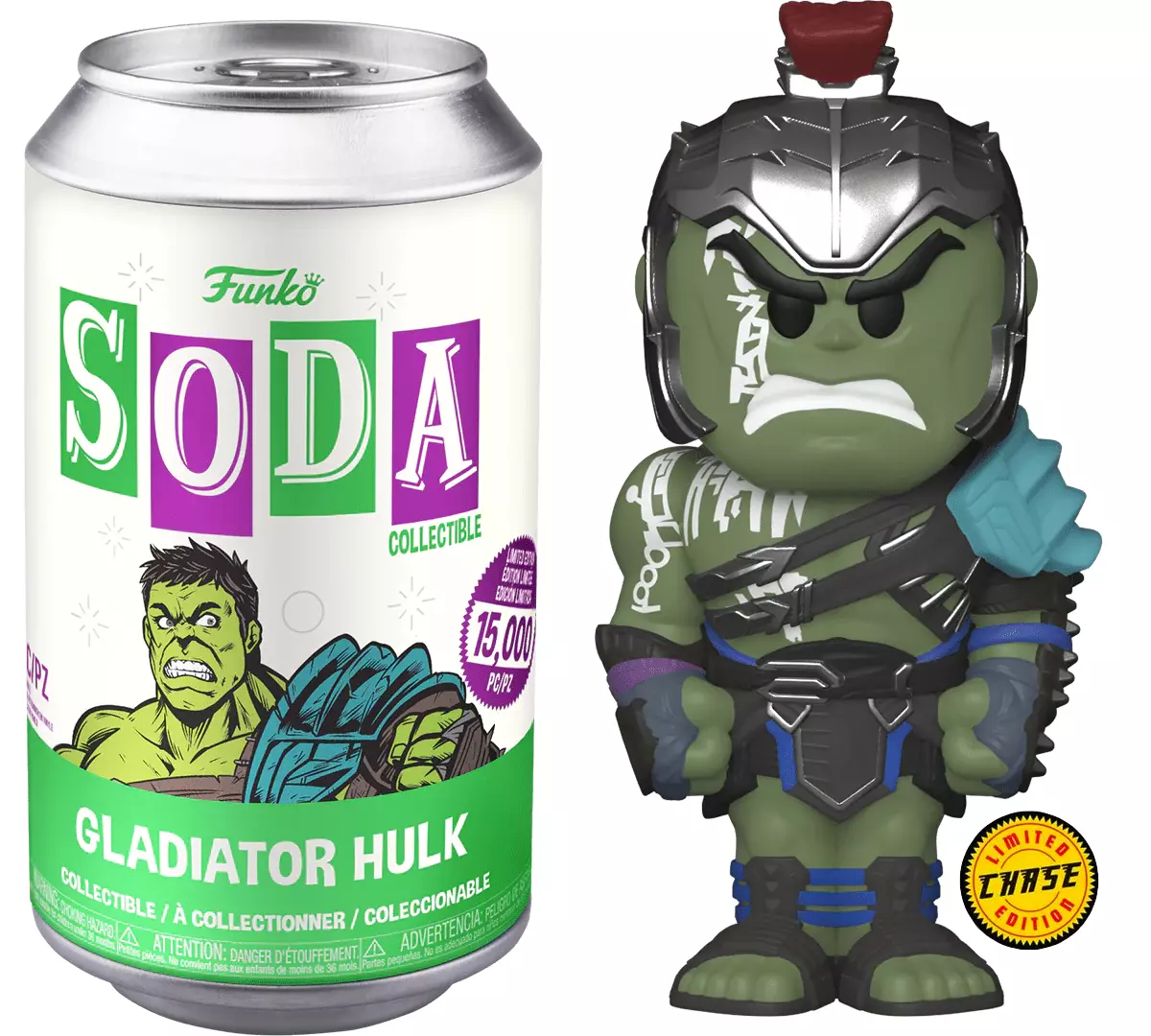 Funko Vinyl Soda Marvel Gladiator Hulk (With Helmet) Chase (Opened