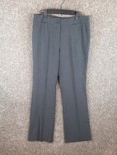Talbots Wool Blend Straight Leg Trouser Dress Pant Women 10 Gray Mid Rise Career