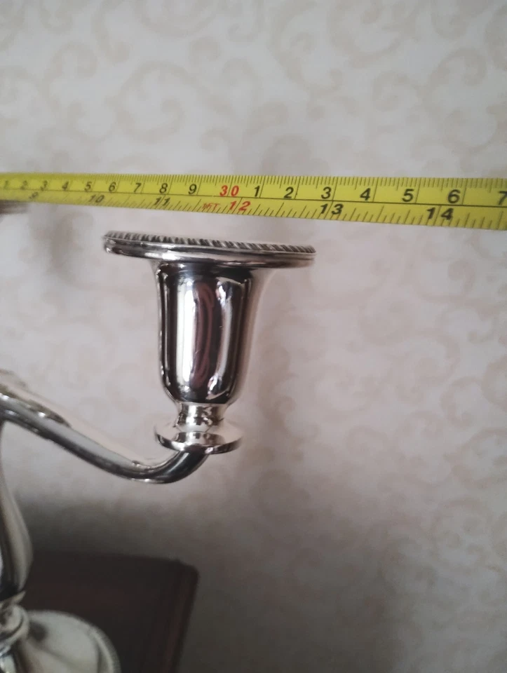 Fabulosos candelabros antiguos Walker Hall de los años 20 Sheffield placa de plata en muy buena condición par Foto 4 de 4