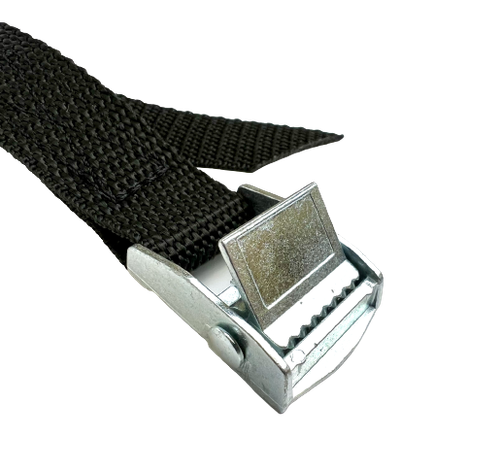 Cam Buckle Straps Metal in Black 2 x 1.5meter x 20mm - Picture 2 of 8