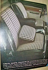 1966 AMC American Motors Ambassador DPL large mag car ad -houndstooth interior