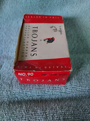 Vintage 1950s/1960s Trojan Prophylactics box and five condoms | eBay