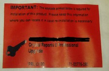 Crystal Reports 9 Professional Upgrade - license key only