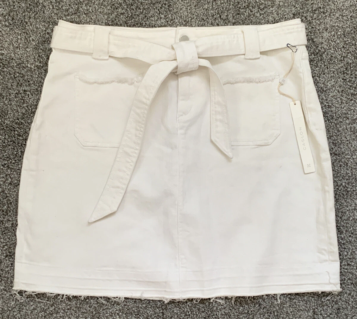 NWT, Caslon White Skirt, Ladies Size 12, Cotton and Spandex
