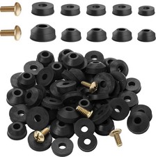 58 Pcs Faucet Washers Assortment Kit Flat and Beveled Rubber Faucet Washers