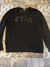 Zyia Active Womens L Emergence Sweatshirt Pullover Black Buttery Soft!