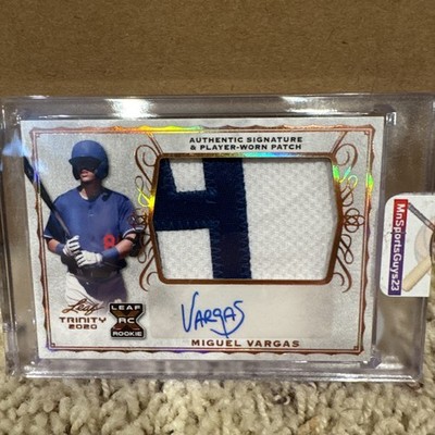 2020 Leaf Trinity - Patch Autograph Miguel Vargas #PA-MV1 (AU, MEM, RC)
