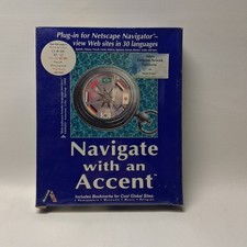 Netscape Navigator Plug-in Navigate With An Accent Windows 95 New Sealed Vintage