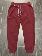 Figs Zamora Jogger Scrub Pants Women Sz M Burgundy Technical Collection