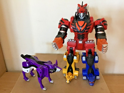 Power Rangers Jungle Fury Dx Megazord + Extra Wolf Zord 10''Tall Bandai2007 V.VGC