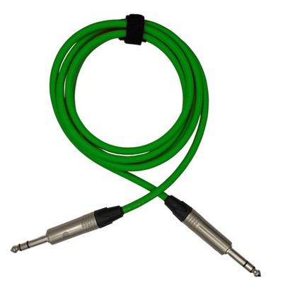 MOGAMI GREEN TRS CABLE 1.5 FT NEUTRIK  1/4'' CONNECTORS 2549 NP3X PATCH