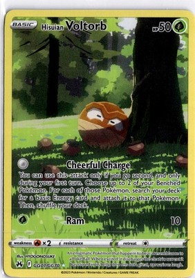 Pokemon TCG Crown Zenith Hisuian Voltorb GG01/GG70 Galarian Gallery Full Art NM