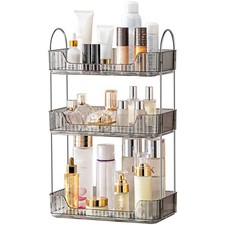 3 Tier Bathroom Organizer Countertop Makeup Perfume Tray Skincare Organizer f...