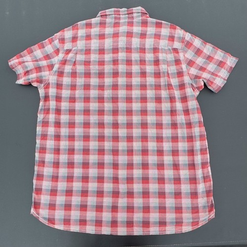 The North Face Shirt Mens XXL 2XL Red Plaid Short Sleeve Button Up Casual Nylon - Picture 9 of 12