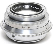  Zeiss Jena for Exakta 6x6 Tessar 2.8/8cm lens - needs cleaning