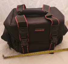 Multi-Pocket Padded Camera Camcorder Bag Carry Case Black w/ Shoulder Strap
