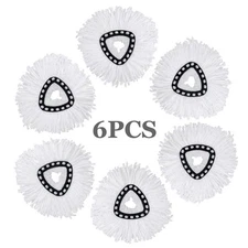 6 Pack Spin Mop Replacement Heads Microfiber Spin Mop Refills Easy Cleaning M...