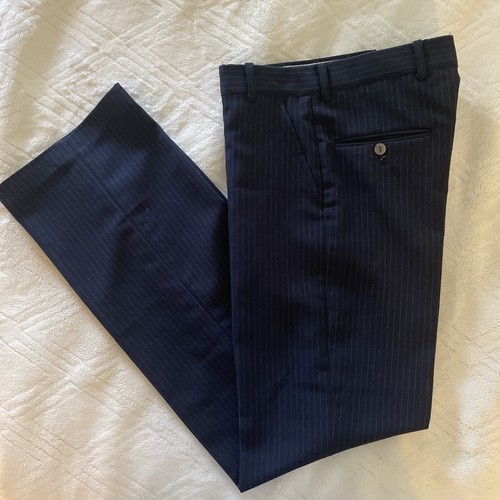 Pierre Cardin Vintage Suit, Navy W/white Pinstripes, Boys Size 12. - Picture 2 of 16