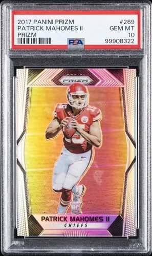 2017 PANINI PRIZM PRIZM #269 PATRICK MAHOMES II ROOKIE RC PSA 10