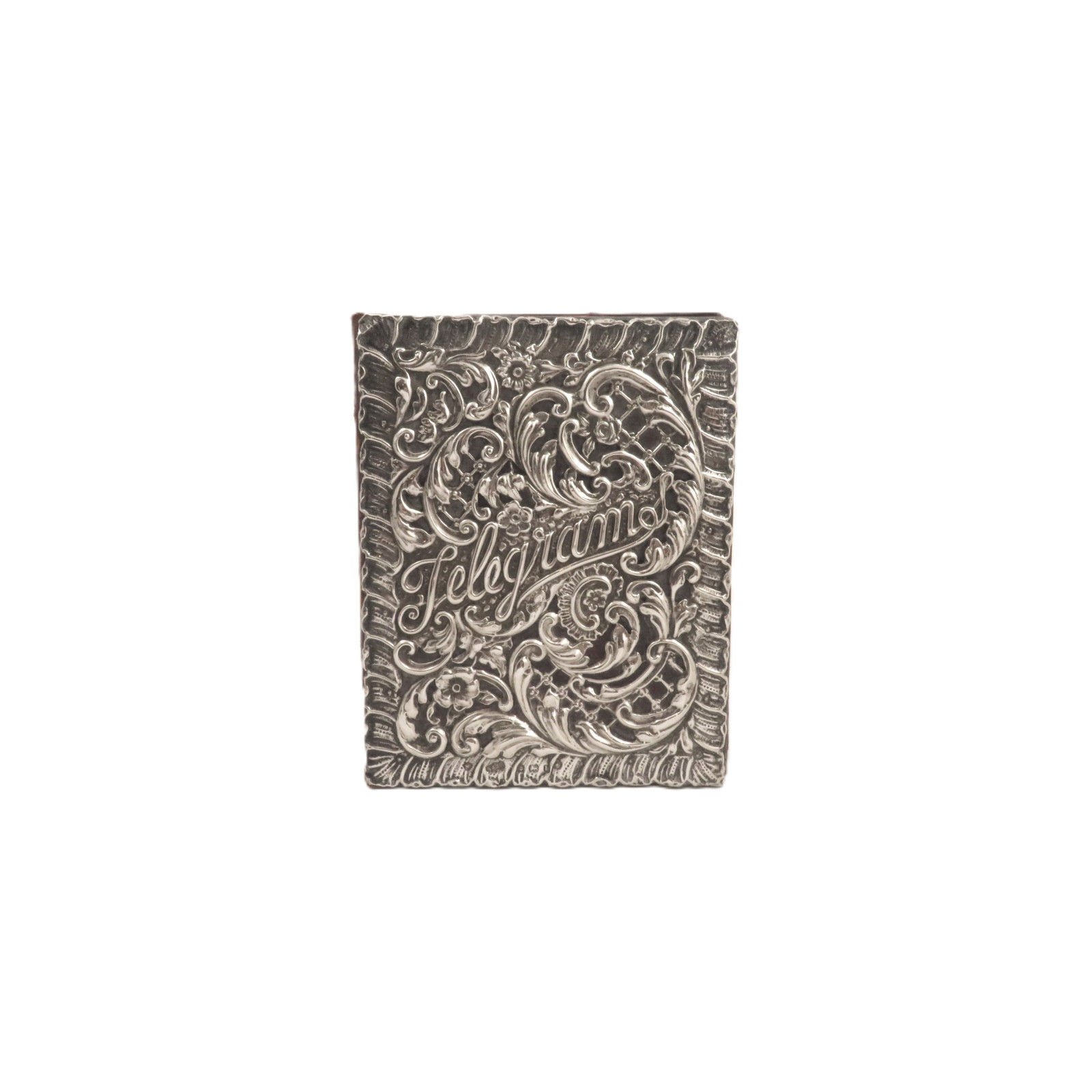 ANTIQUE SOLID STERLING SILVER FRONT TELEGRAM FOLD… - image 1